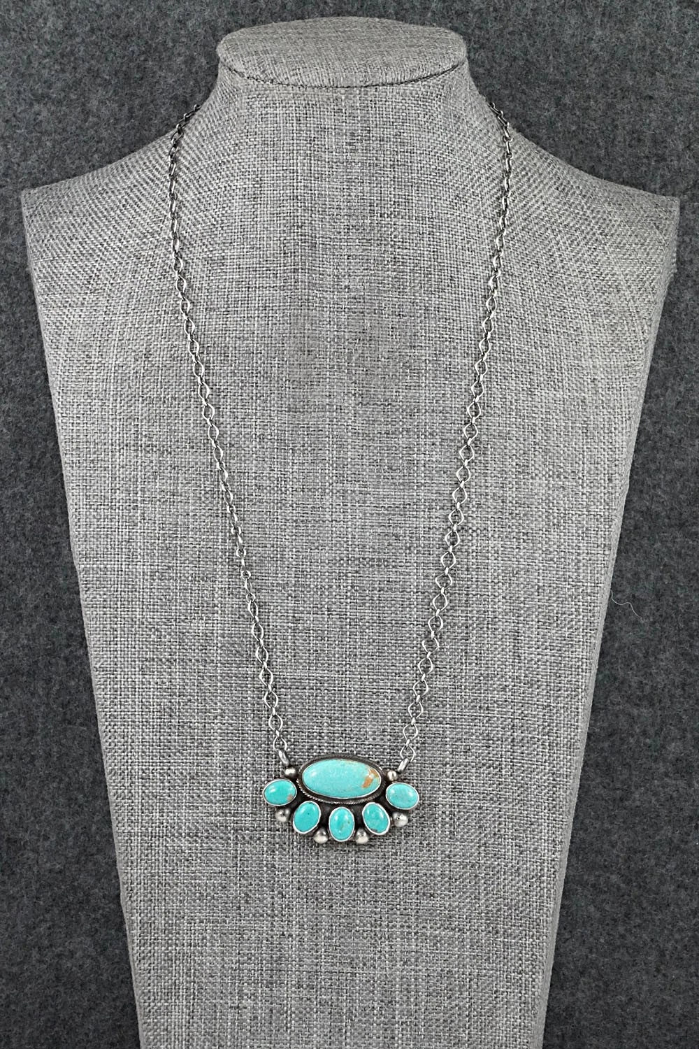 Turquoise & Sterling Silver Necklace - Kathleen Livingston