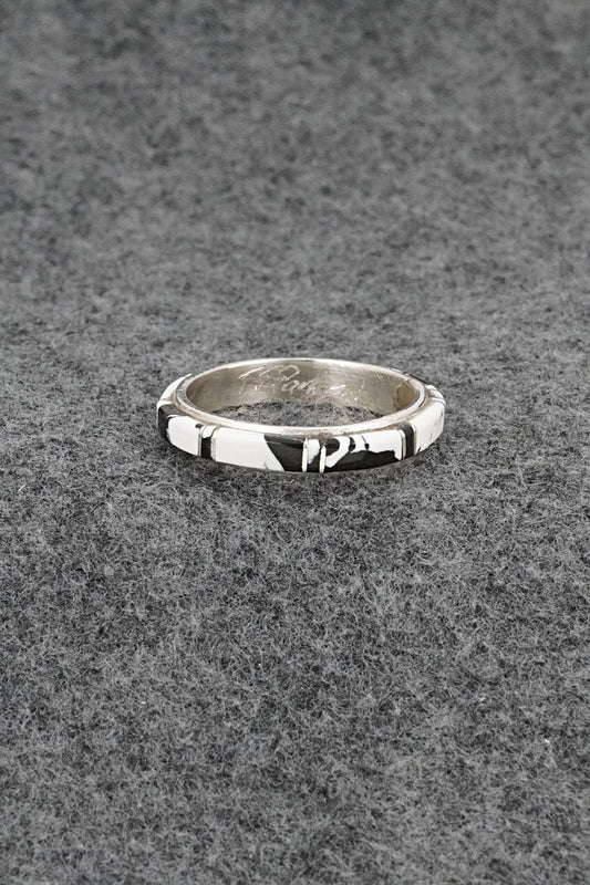 White Buffalo & Sterling Silver Ring - Terrance Panteah - Size 12.5