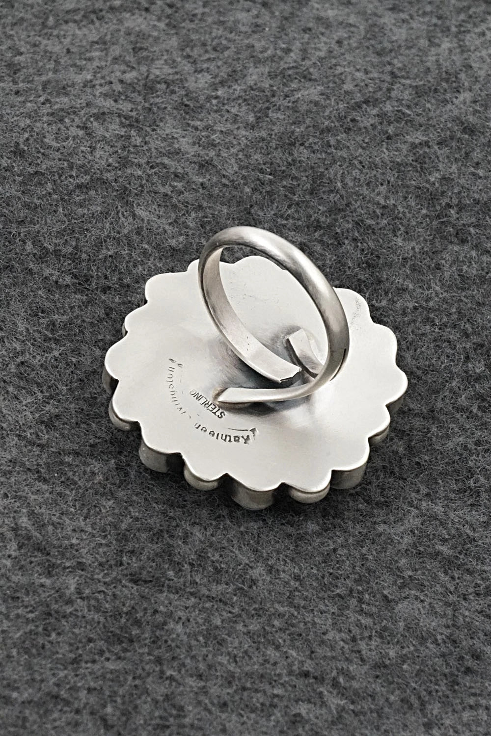 Turquoise & Sterling Silver Ring - Kathleen Livingston - Size Adjustable
