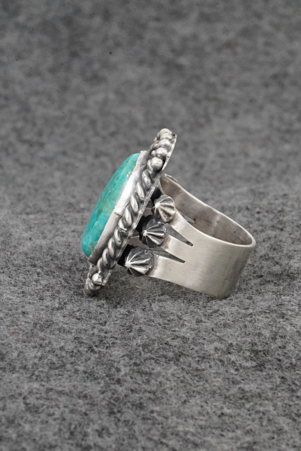 Turquoise & Sterling Silver Ring - Darrin Livingston - Size 8.5
