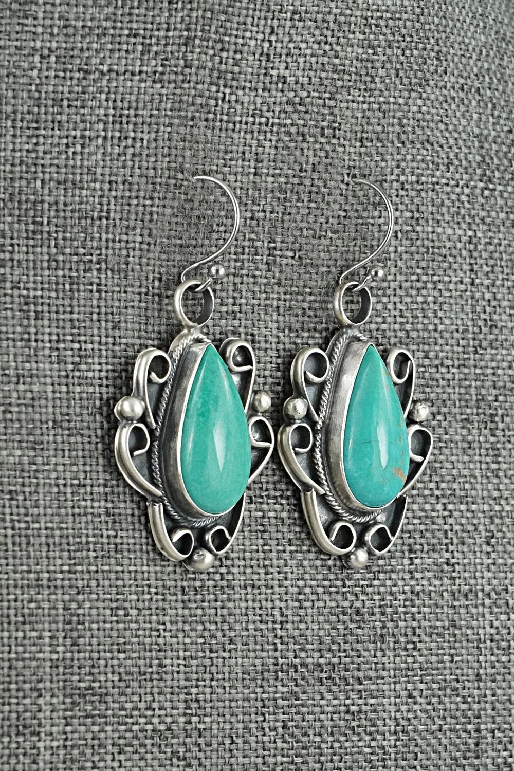 Turquoise & Sterling Silver Earrings - Kobe Martinez