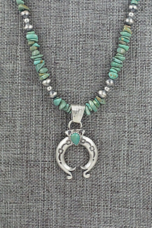 Turquoise & Sterling Silver Necklace 18" - Louise Joe