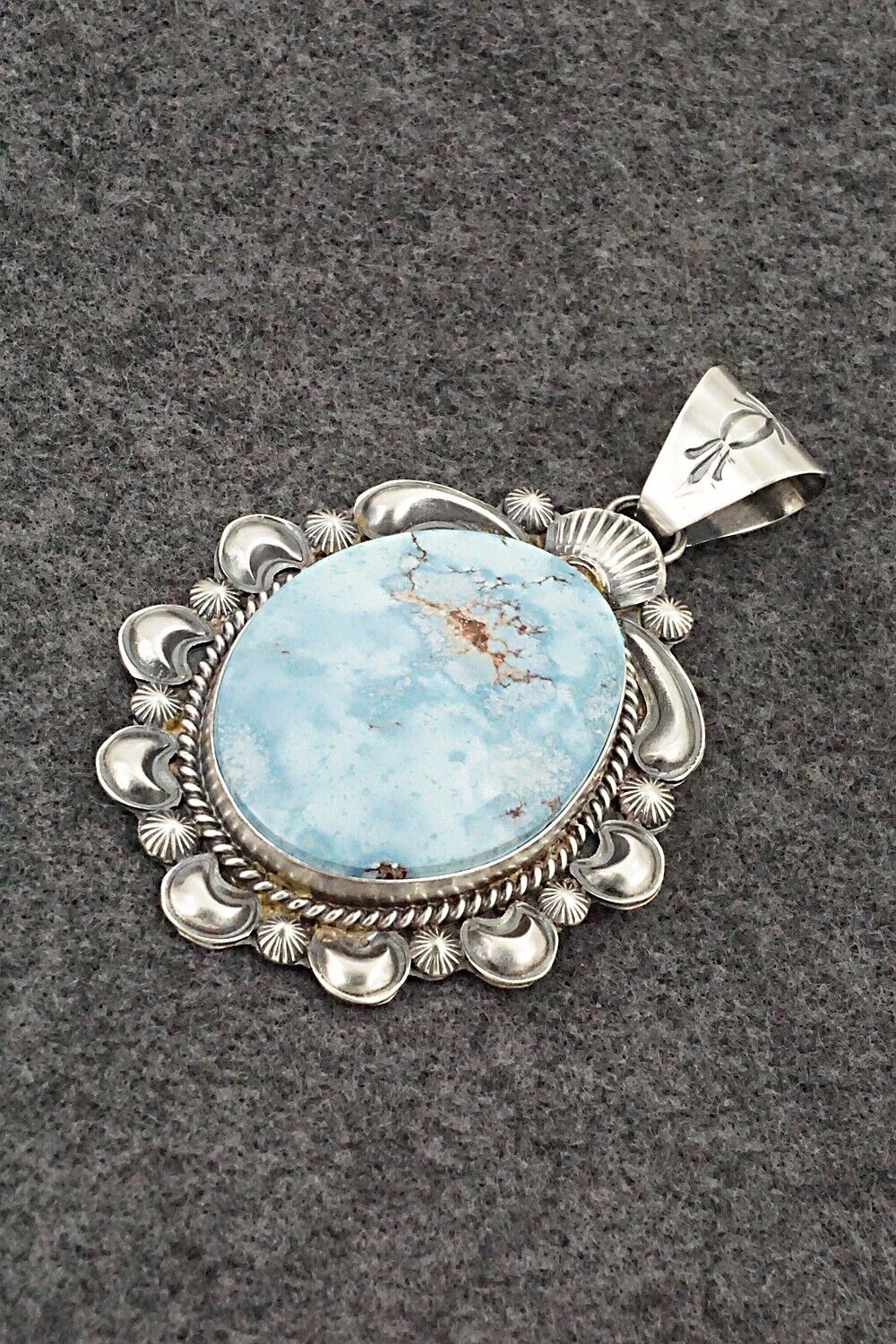 Turquoise & Sterling Silver Pendant - Raymond Delgarito