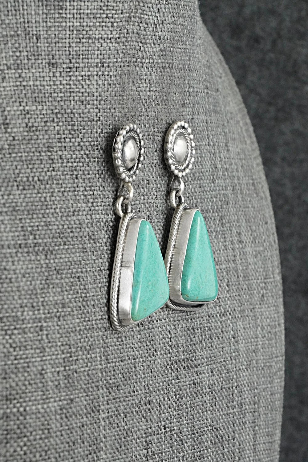 Turquoise & Sterling Silver Earrings - Darrin Livingston
