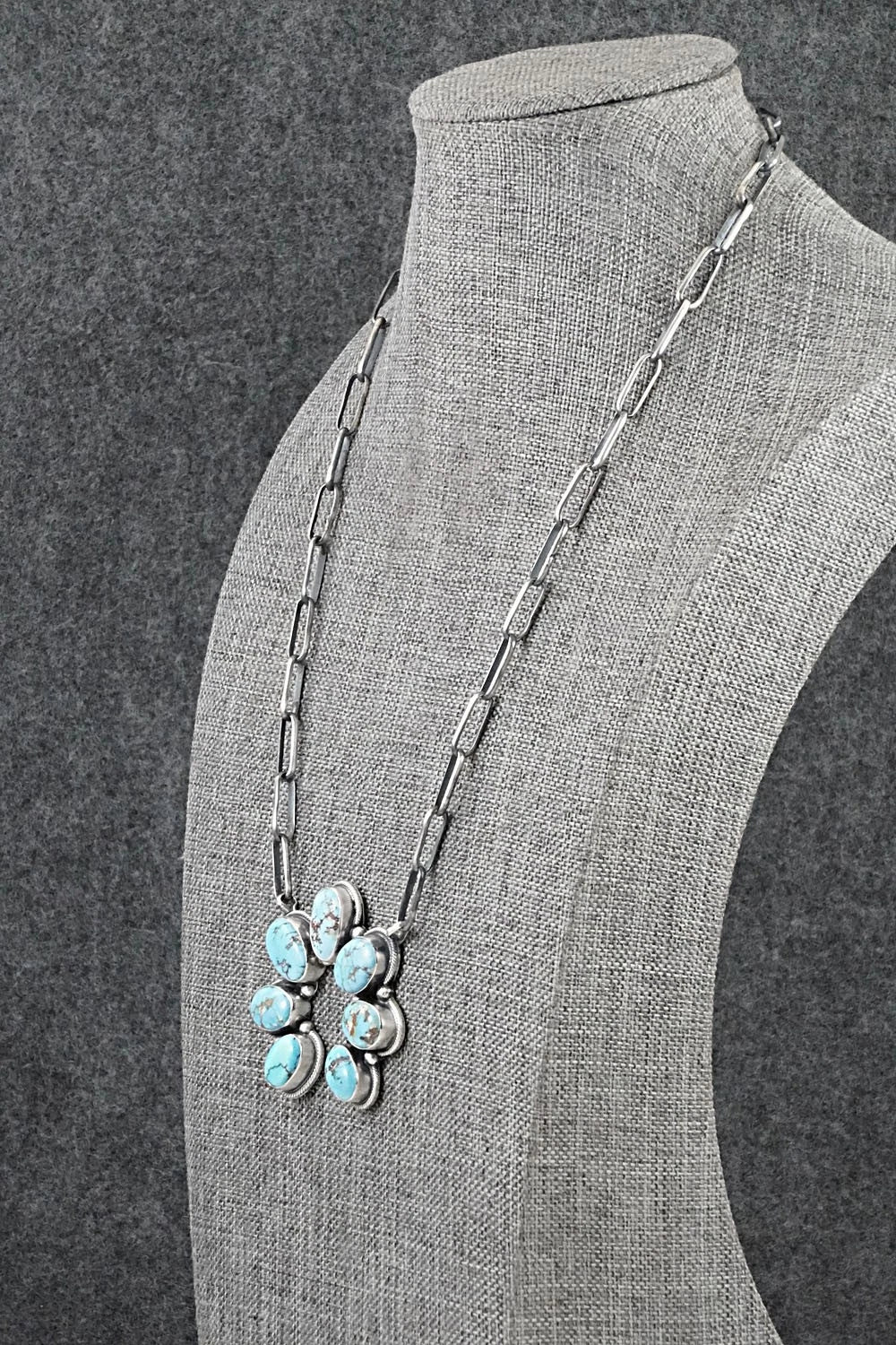 Turquoise & Sterling Silver Necklace - Darrin Livingston
