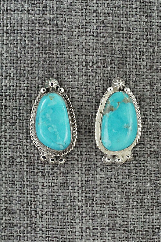 Turquoise and Sterling Silver Earrings - Sharon McCarthy