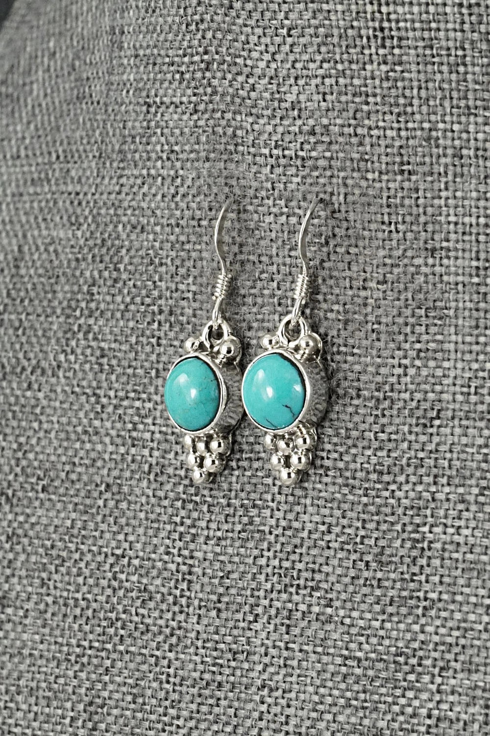 Turquoise & Sterling Silver Earrings - Isabell Yazzie