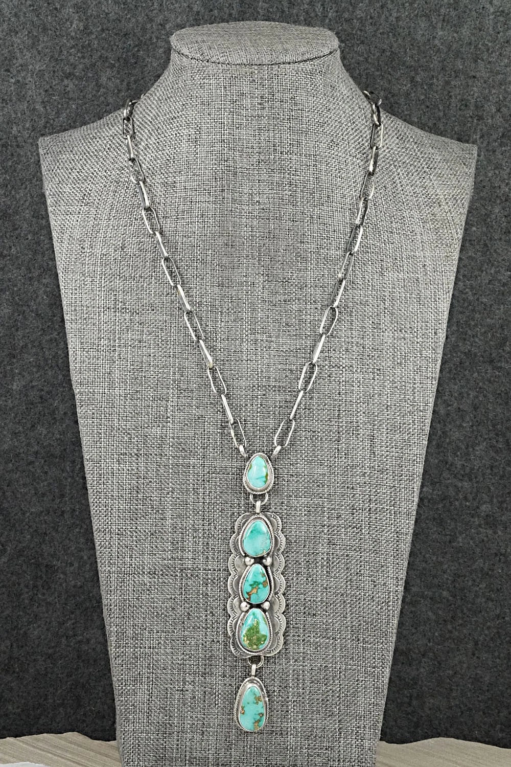 Turquoise & Sterling Silver Necklace - Bobby Johnson