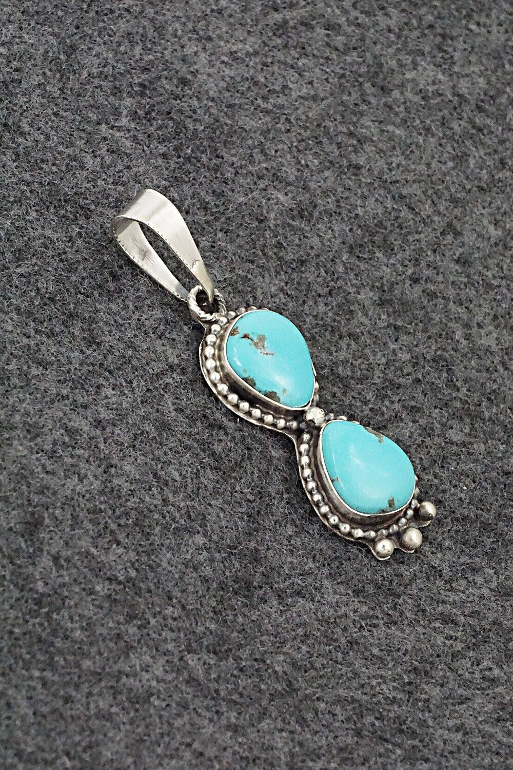 Turquoise & Sterling Silver Pendant - Jimmy Garcia