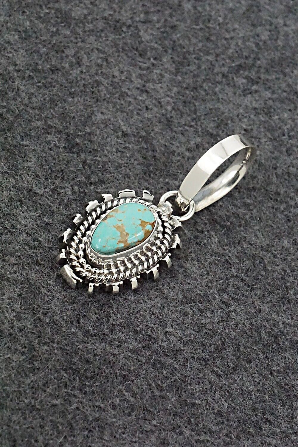 Turquoise & Sterling Silver Pendant - Randy Billy