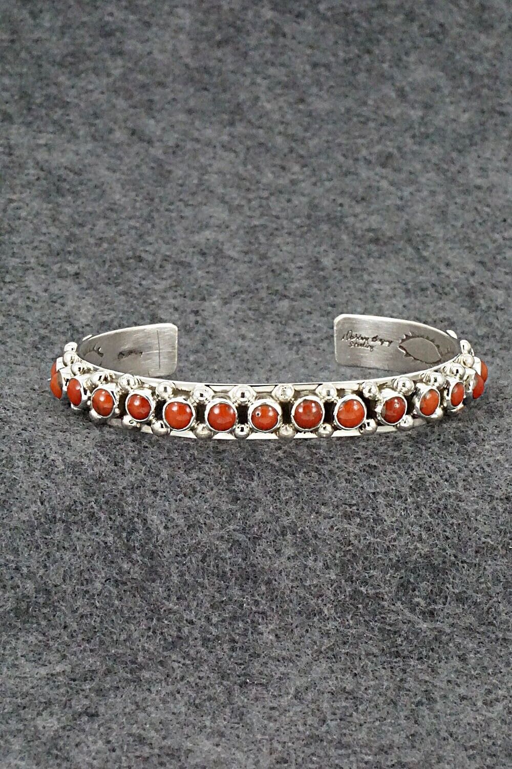 Coral & Sterling Silver Bracelet - Darlene Begay