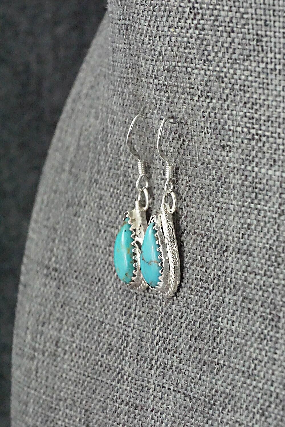 Turquoise & Sterling Silver Earrings - Angeline Platero