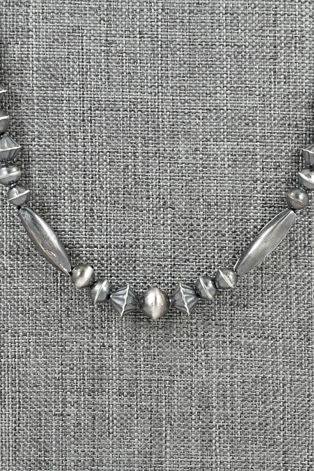 Sterling Silver Navajo Pearl Necklace 23" - Vintage