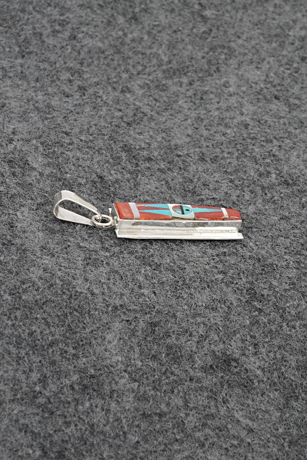 Multi Stone & Sterling Silver Pendant - Rayland Edaakie