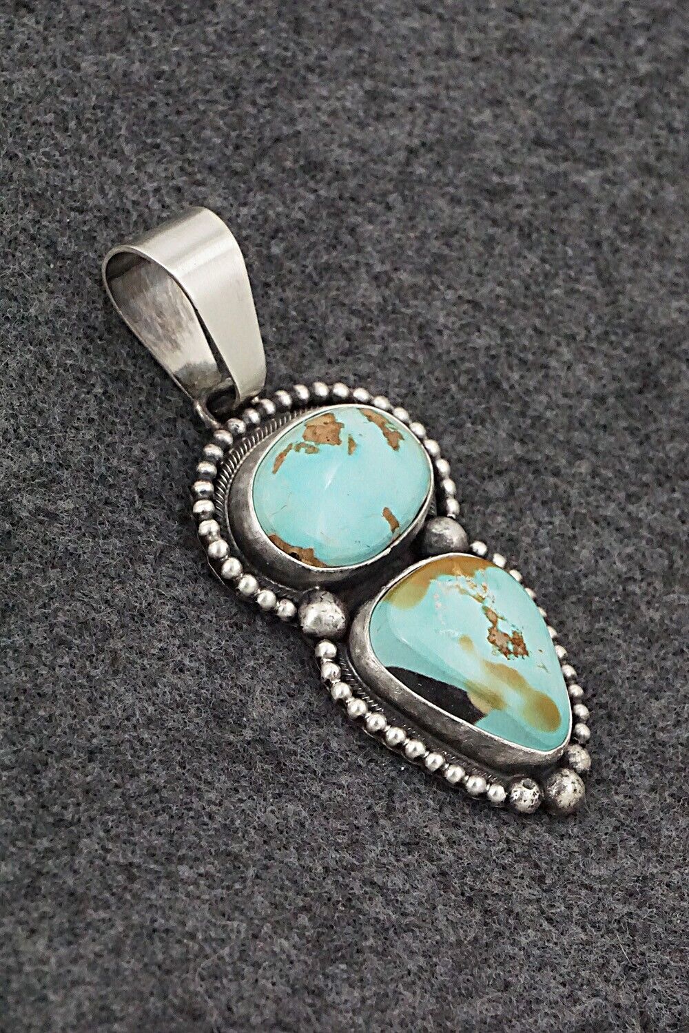 Turquoise & Sterling Silver Pendant - Darrin Livingston