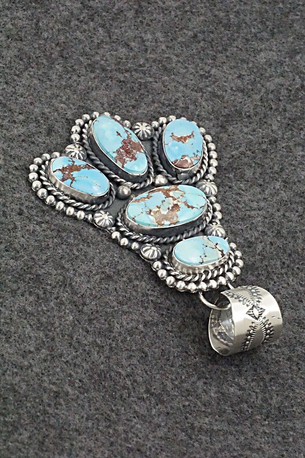 Turquoise & Sterling Silver Pendant and Earrings Set - Jeff James