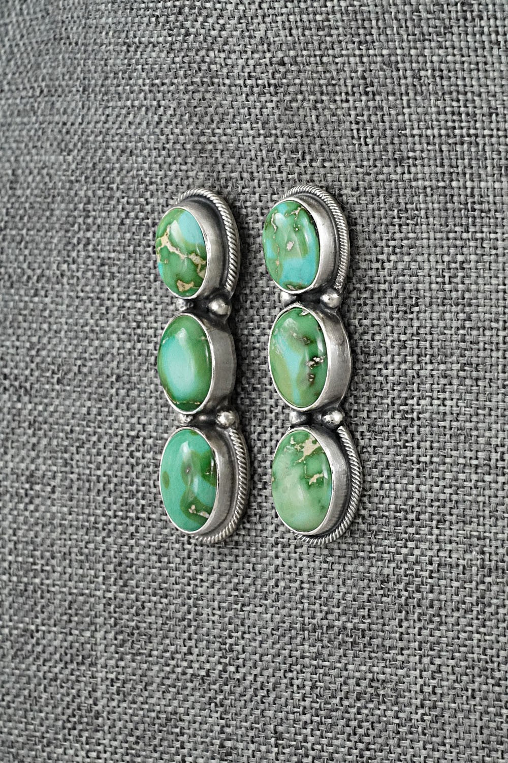 Turquoise & Sterling Silver Earrings - Randy Billy