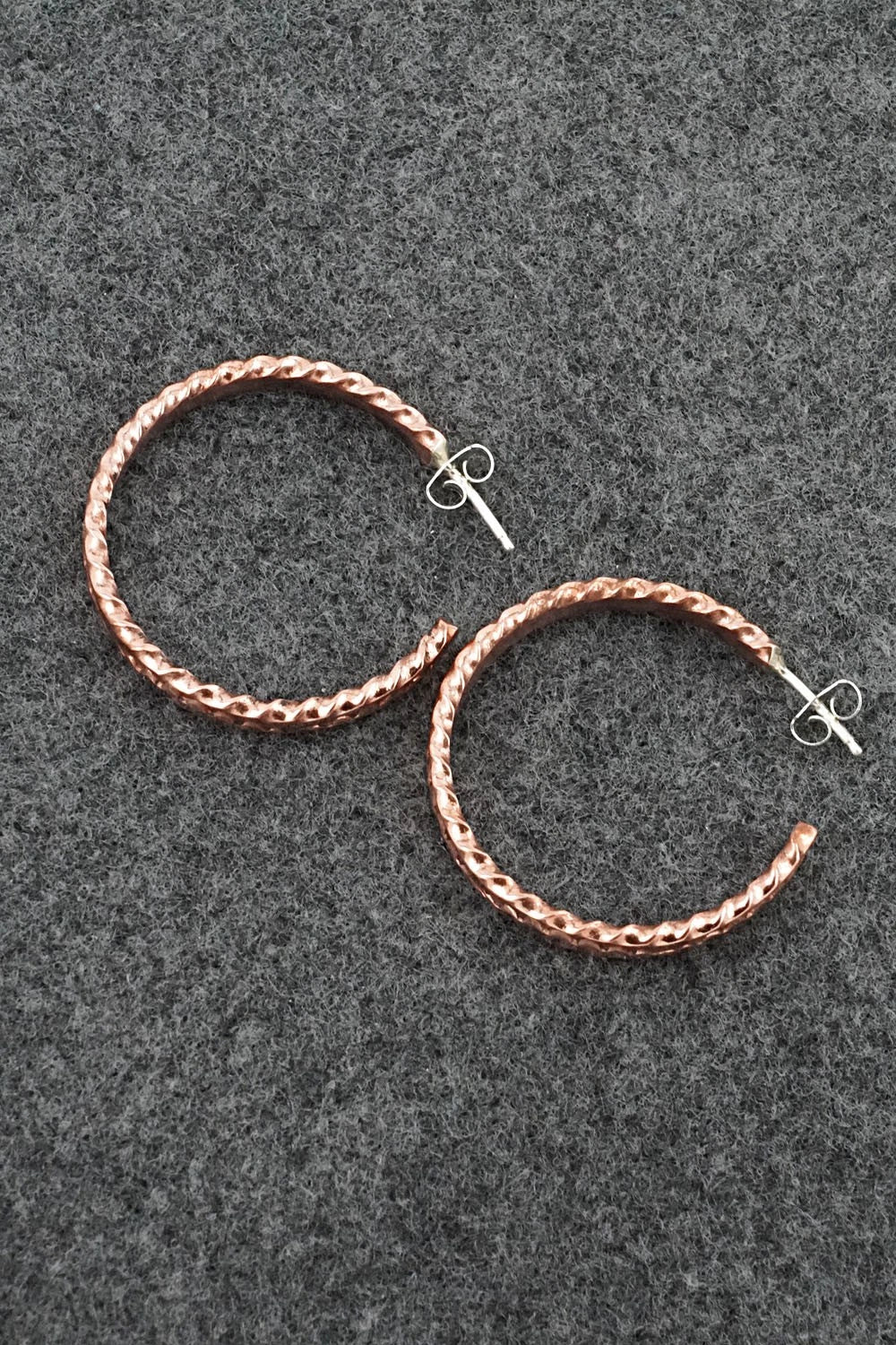 Copper Hoop Earrings - Elaine Tahe