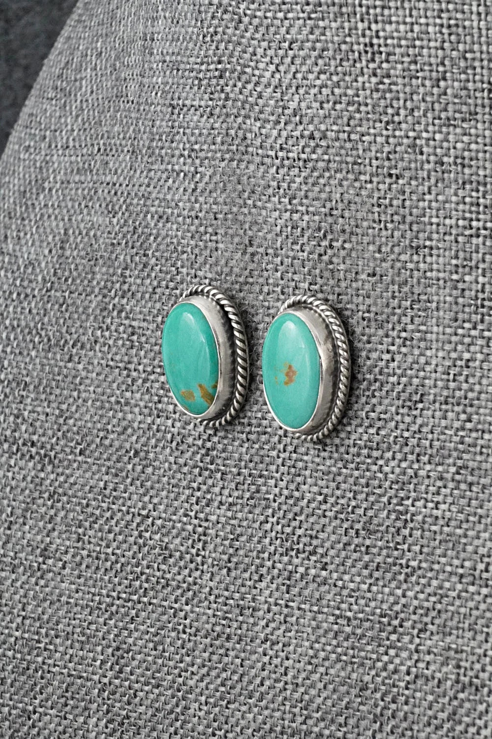 Turquoise & Sterling Silver Earrings - Rosemary Saunders