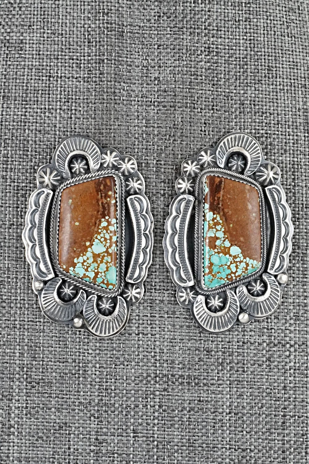 Turquoise & Sterling Silver Necklace and Earrings Set - Randy Boyd
