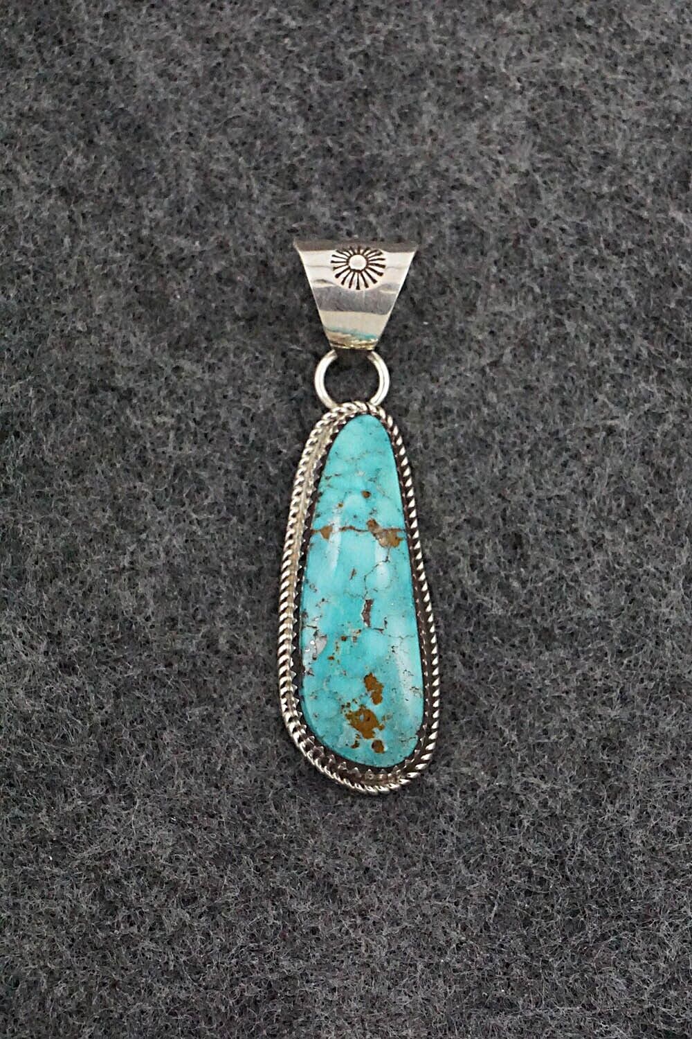Turquoise & Sterling Silver Pendant - Ernest Hawthorne