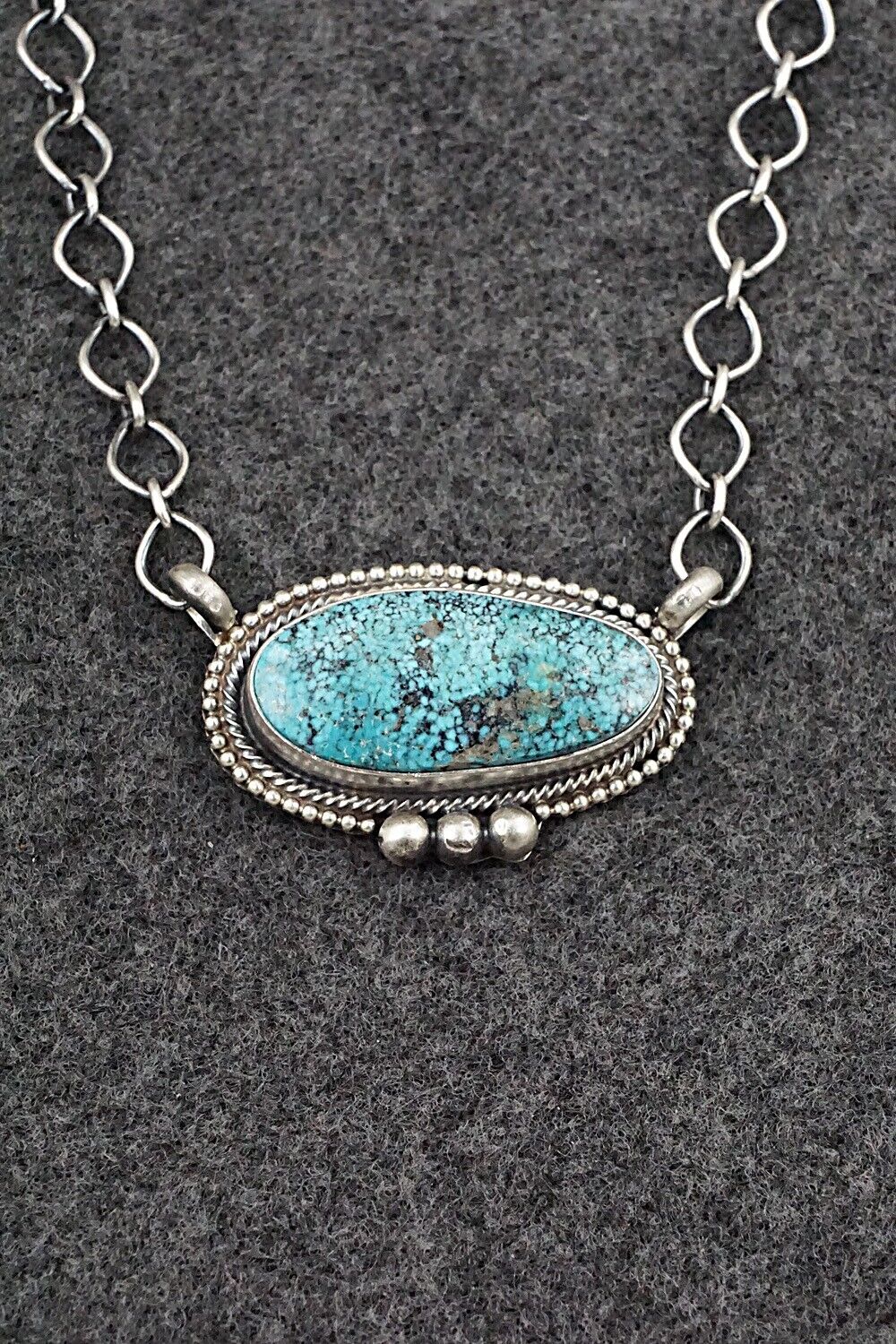 Turquoise & Sterling Silver Necklace - Kathleen Livingston