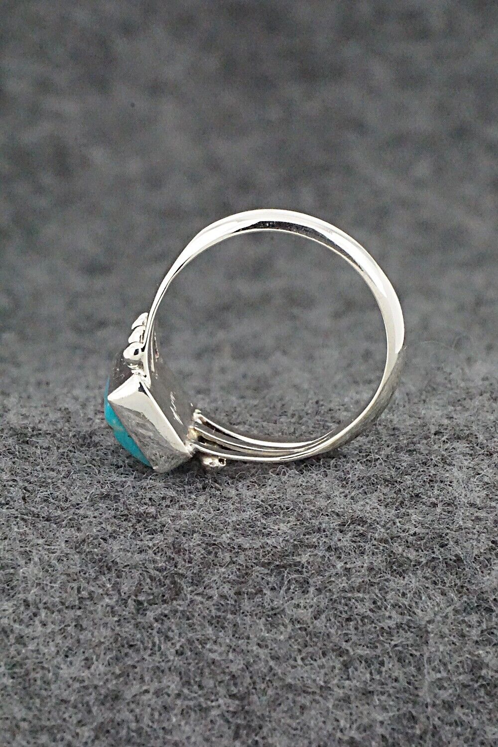 Turquoise & Sterling Silver Ring - Jerryson Henio - Size 9.25
