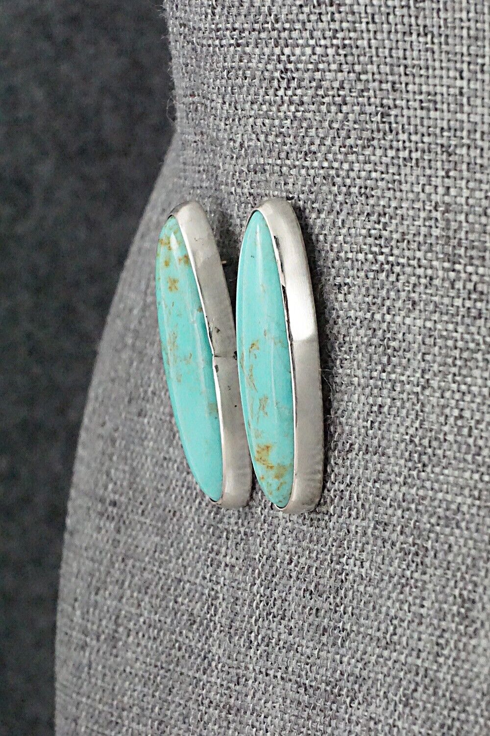 Turquoise & Sterling Silver Earrings - Rena Begay