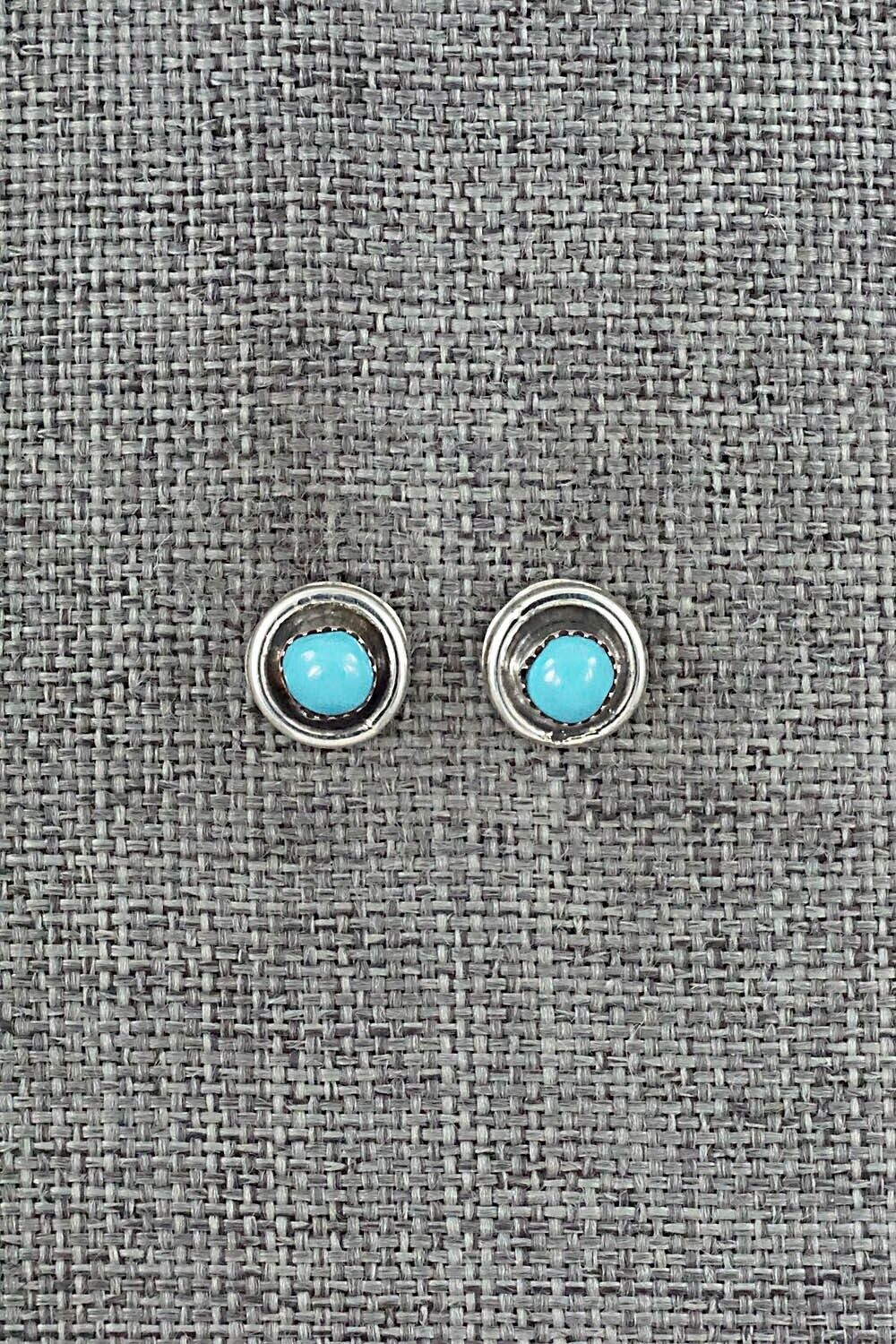 Turquoise & Sterling Silver Earrings - Mary Tsadiasi