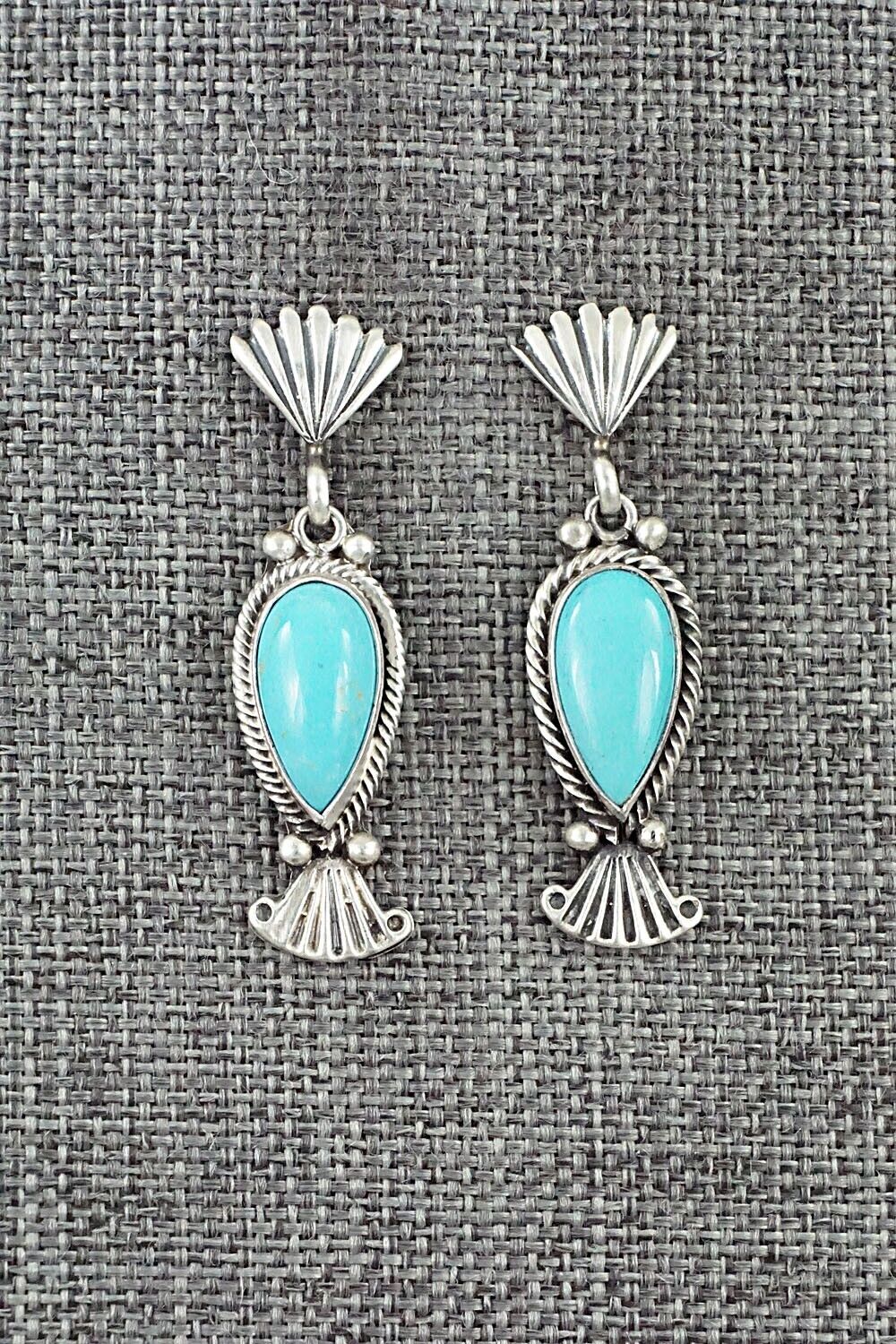 Turquoise & Sterling Silver Earrings - Verley Betone