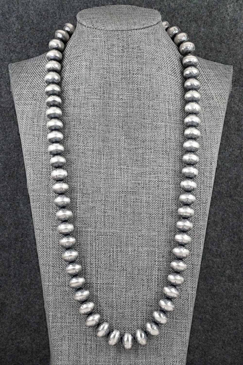 Sterling Silver Navajo Pearl Necklace 24" - Bryannen Halwood