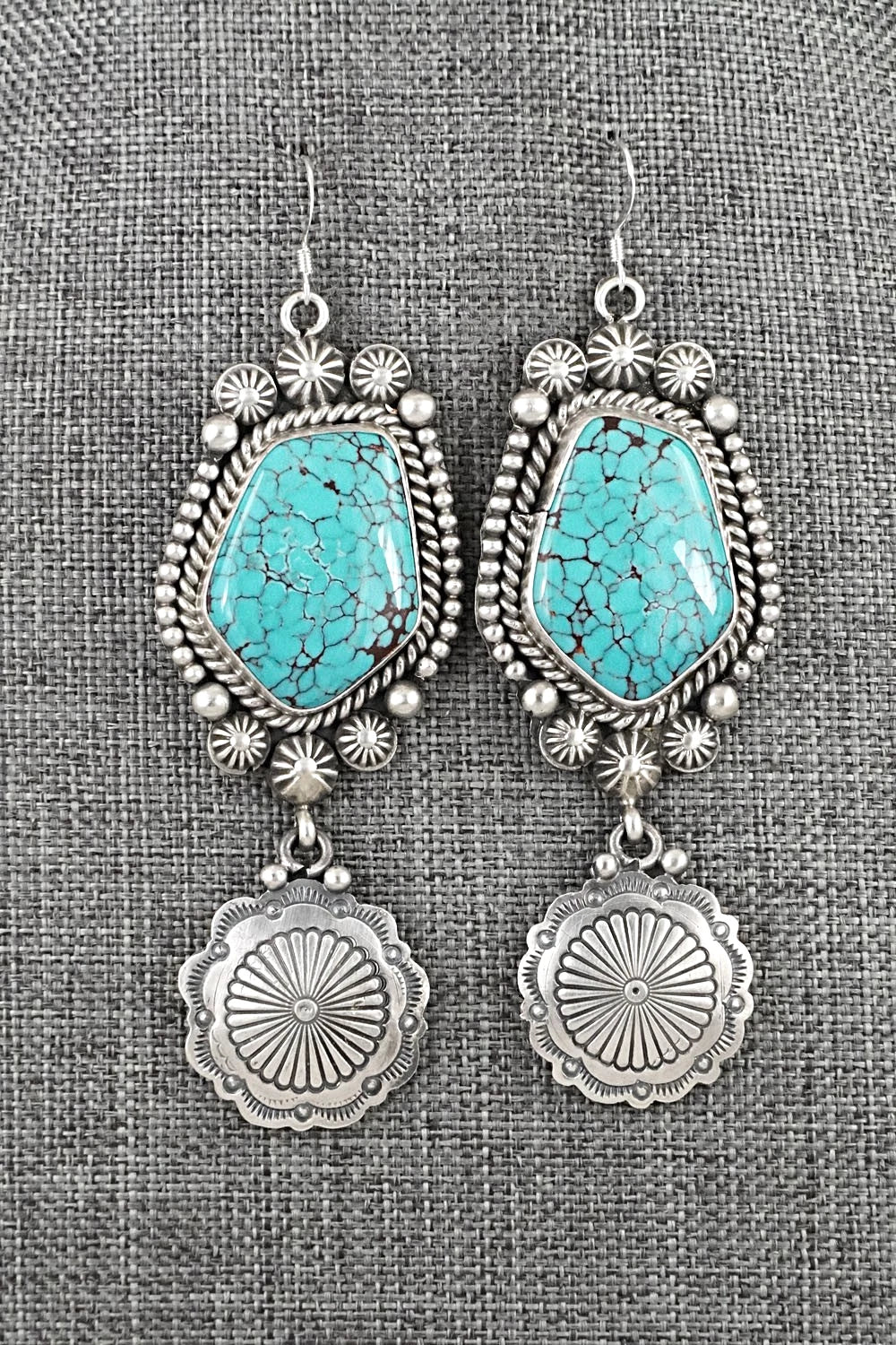 Turquoise & Sterling Silver Earrings - Michael Calladitto