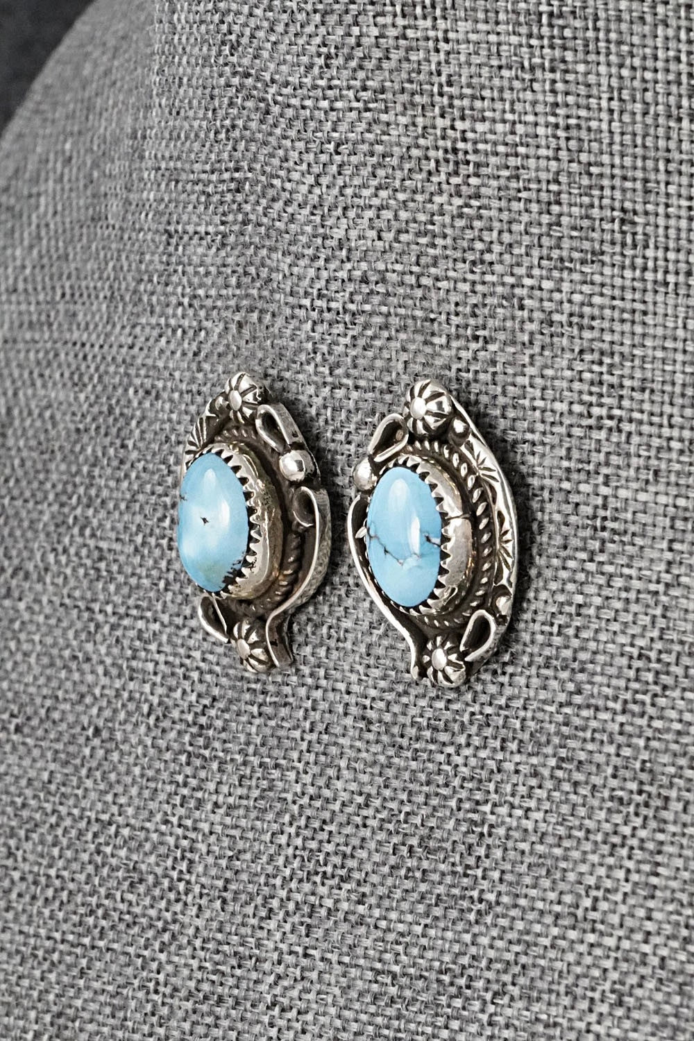 Turquoise & Sterling Silver Squash Blossom Set - Phil Nez