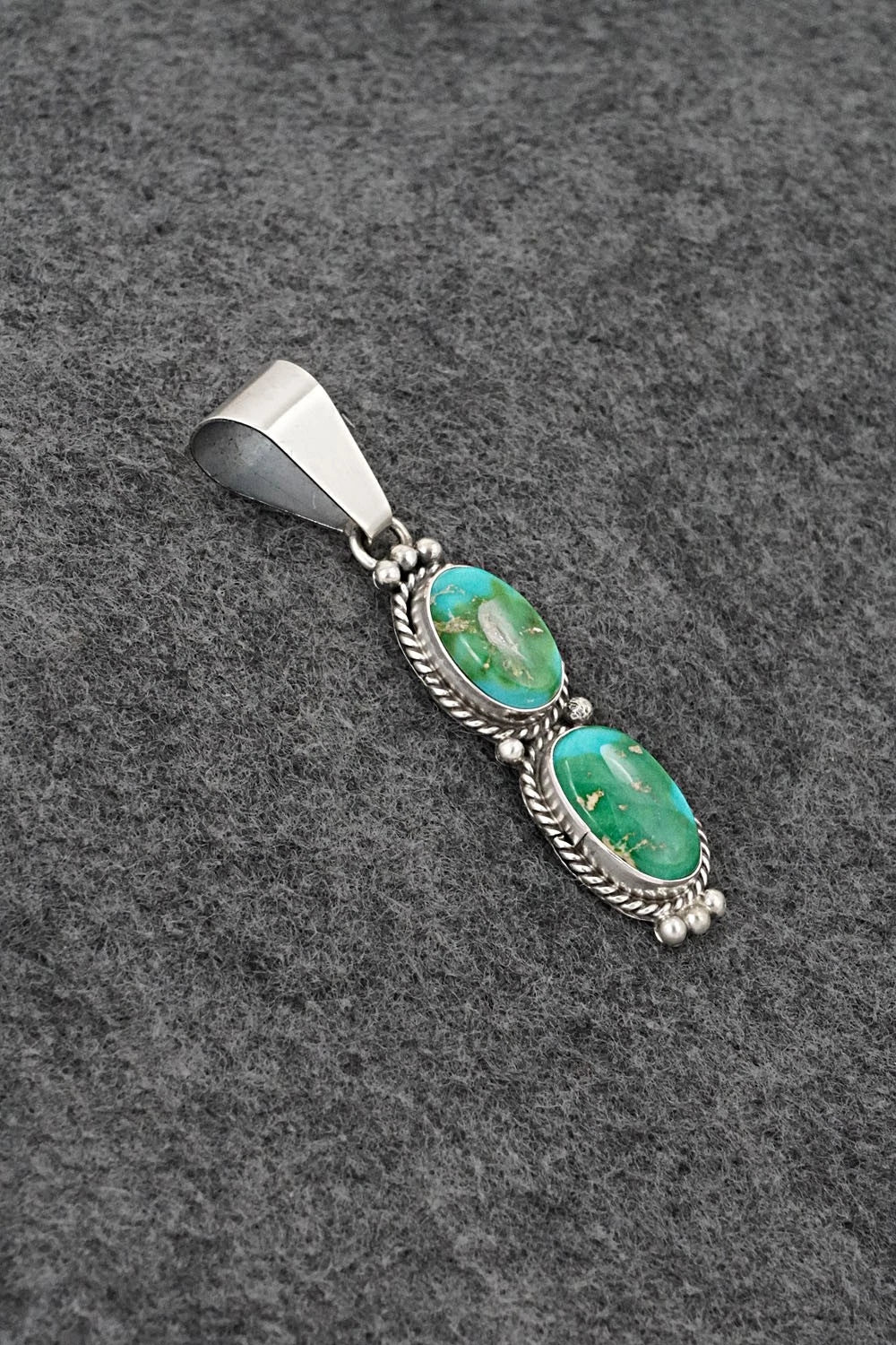 Turquoise & Sterling Silver Pendant - Rena Begay