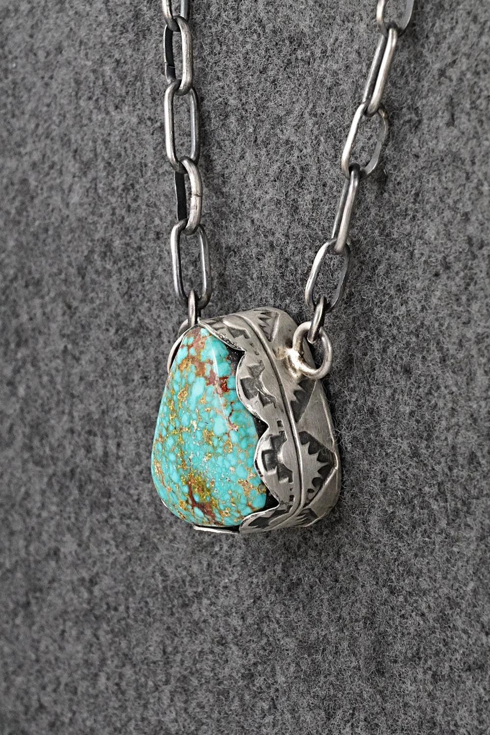 Turquoise & Sterling Silver Necklace - Paul Livingston