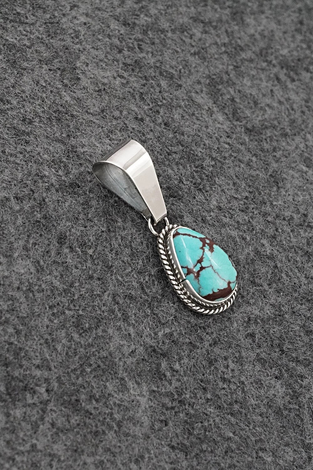 Turquoise & Sterling Silver Pendant - Eugene Gruber