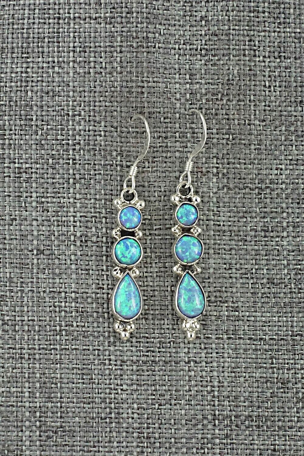 Opalite & Sterling Silver Earrings - Gary Shorty