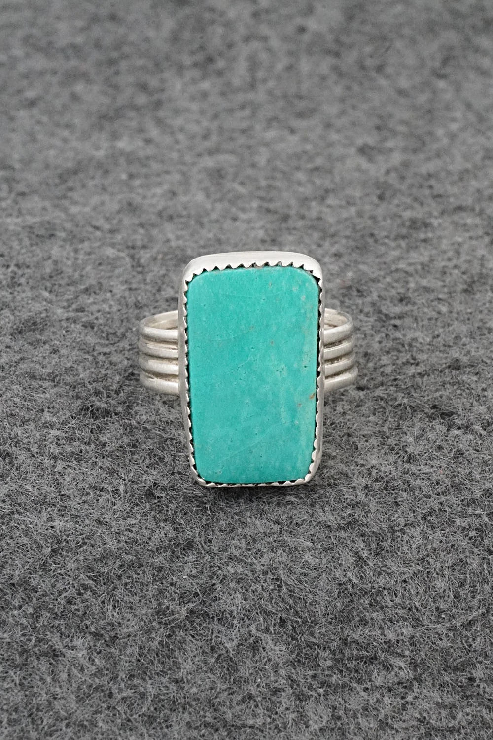 Turquoise & Sterling Silver Ring - Priscilla Reeder - Size 9.5