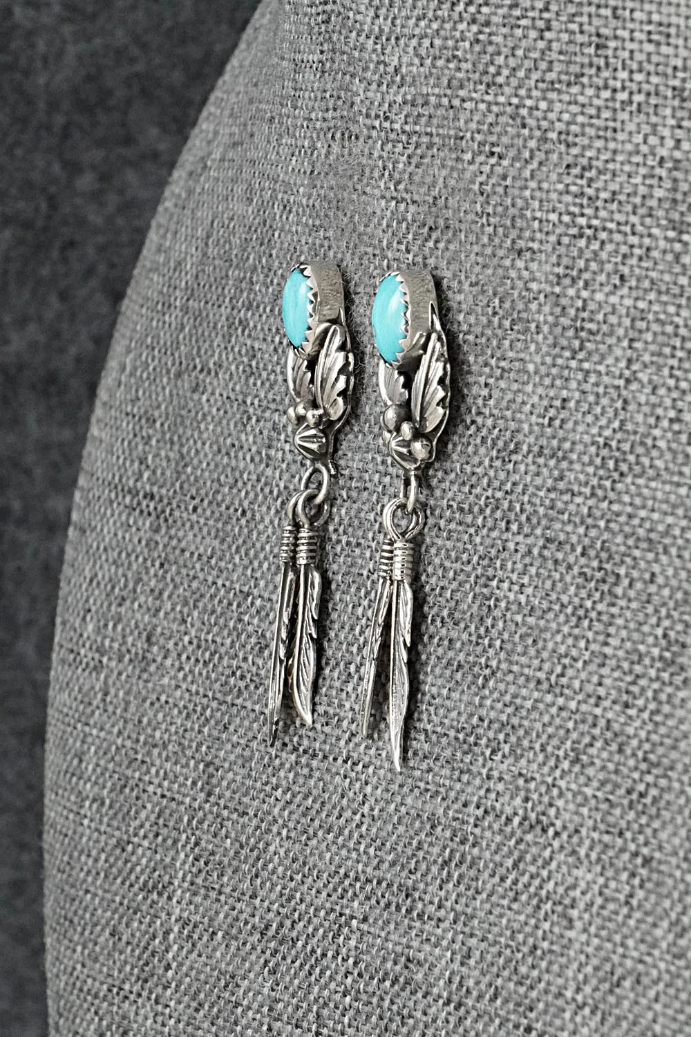 Turquoise & Sterling Silver Earrings - Marie Bahe