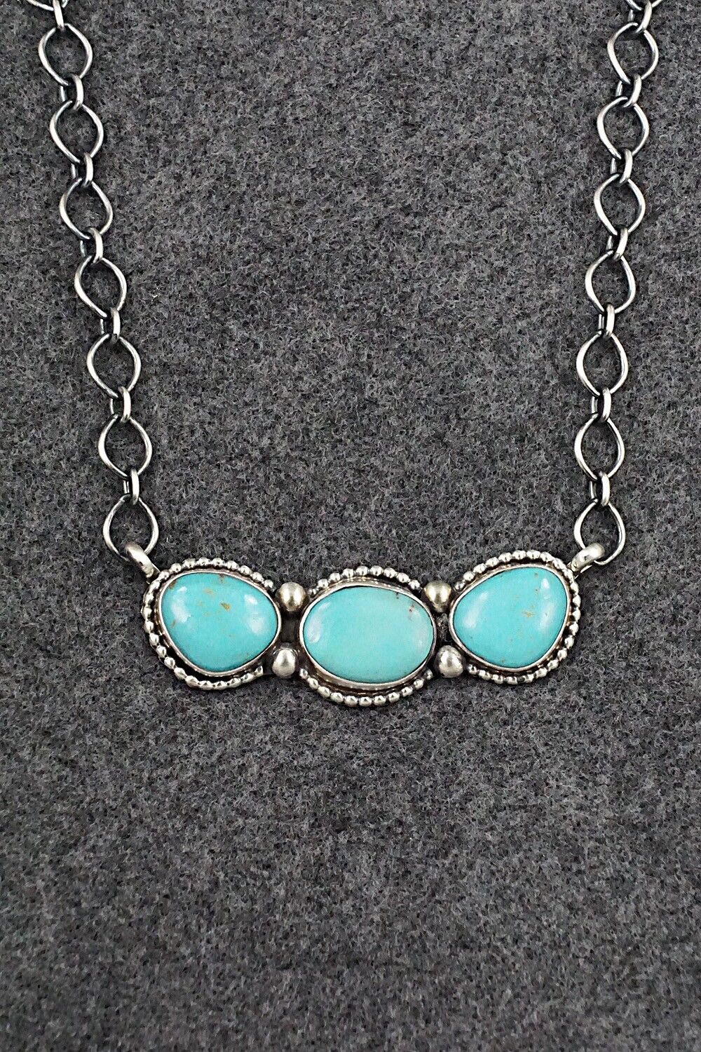 Turquoise & Sterling Silver Necklace - Kathleen Livingston