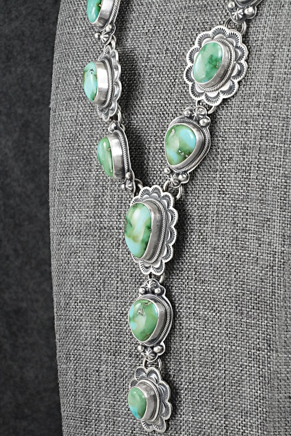 Turquoise & Sterling Silver Necklace and Earrings Set - Randy Boyd