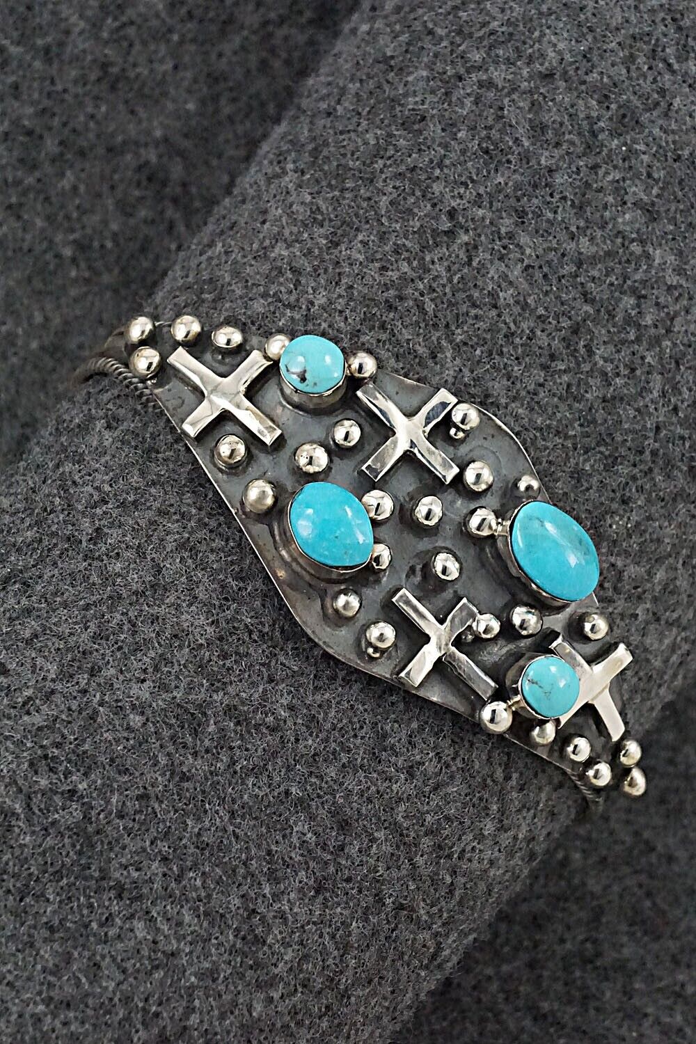 Turquoise & Sterling Silver Bracelet - Gregg Yazzie