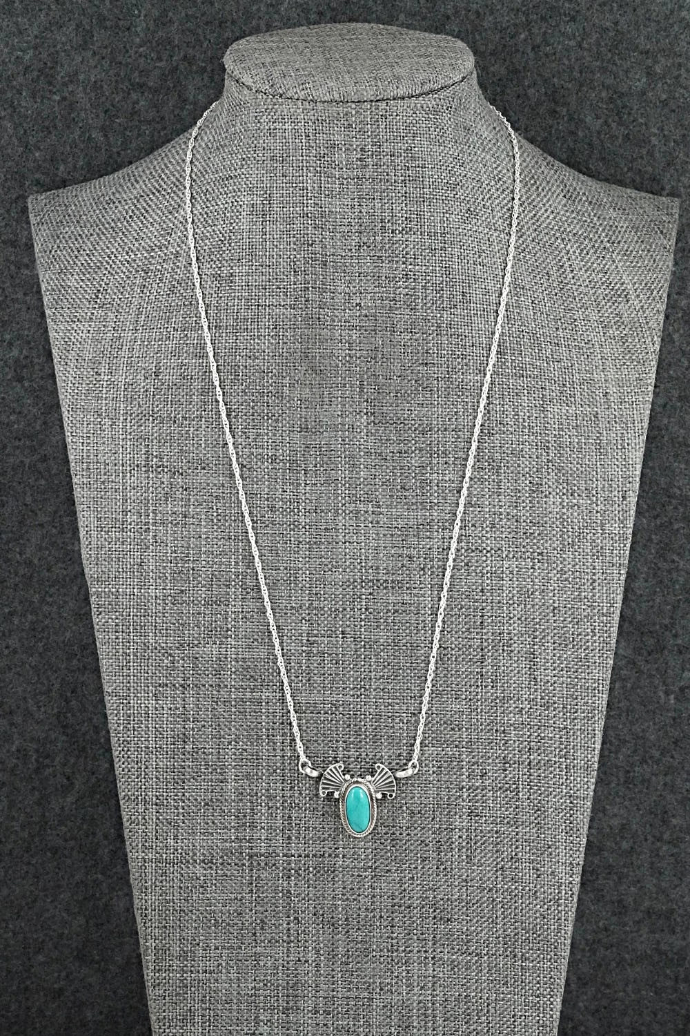 Turquoise & Sterling Silver Necklace - Verley Betone
