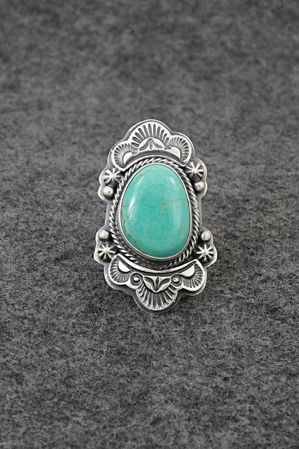 Turquoise & Sterling Silver Ring - Randy Boyd - Size 6.5