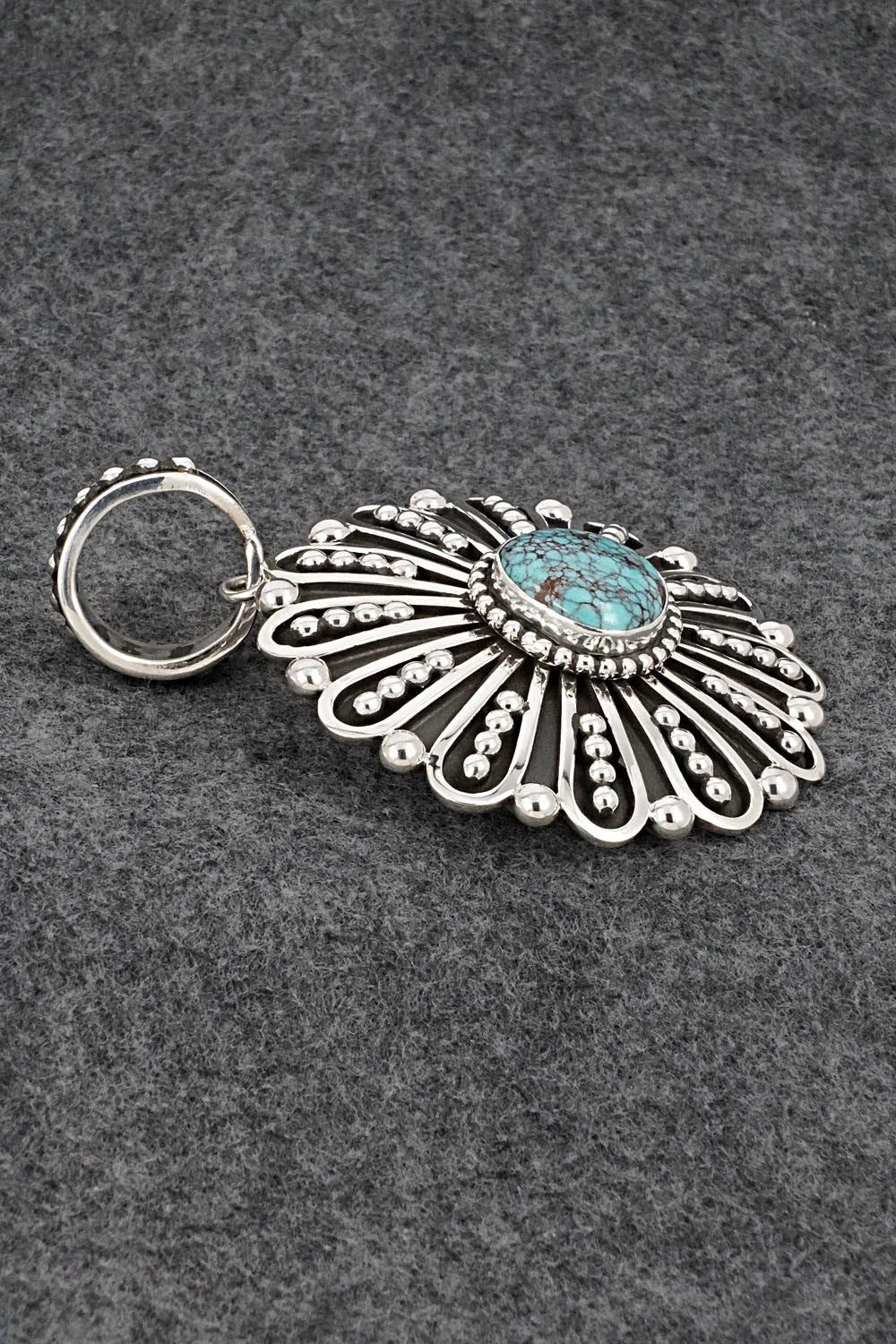 Turquoise and Sterling Silver Pendant - Jonathan Nez