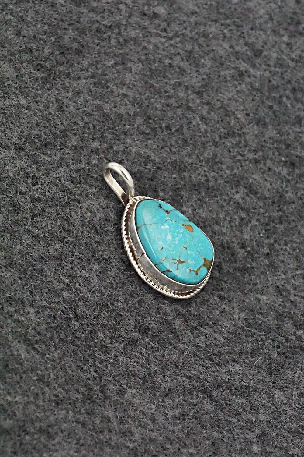 Turquoise & Sterling Silver Pendant - Ernest Hawthorne