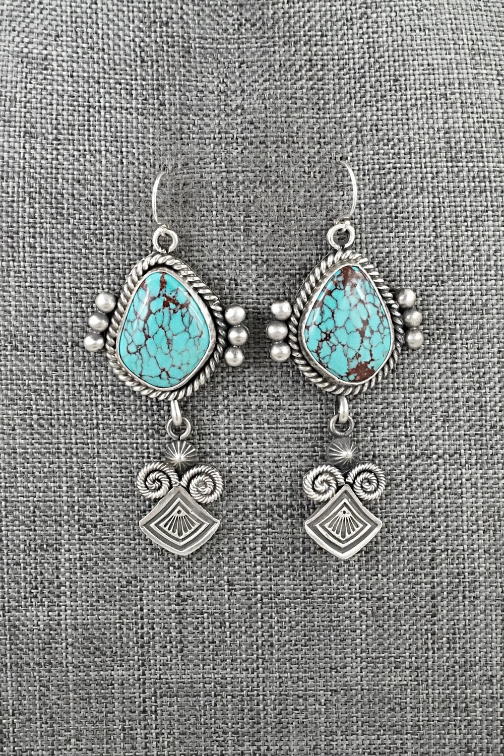 Turquoise & Sterling Silver Earrings - Michael Calladitto