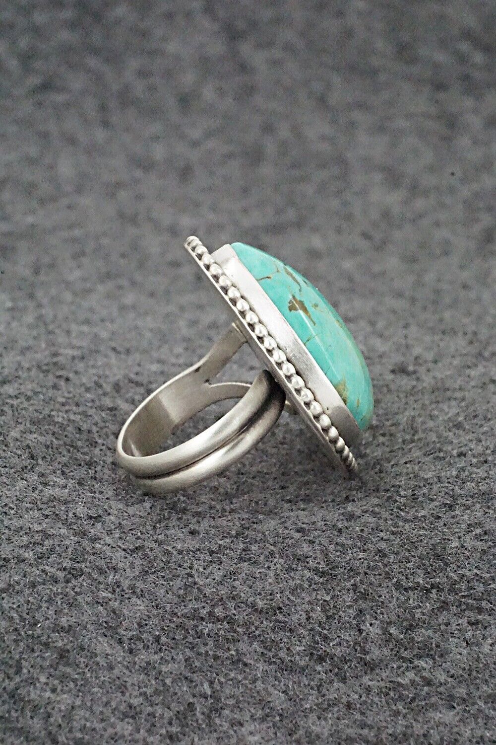 Turquoise & Sterling Silver Ring - Daniel Benally - Size 8 Adj.