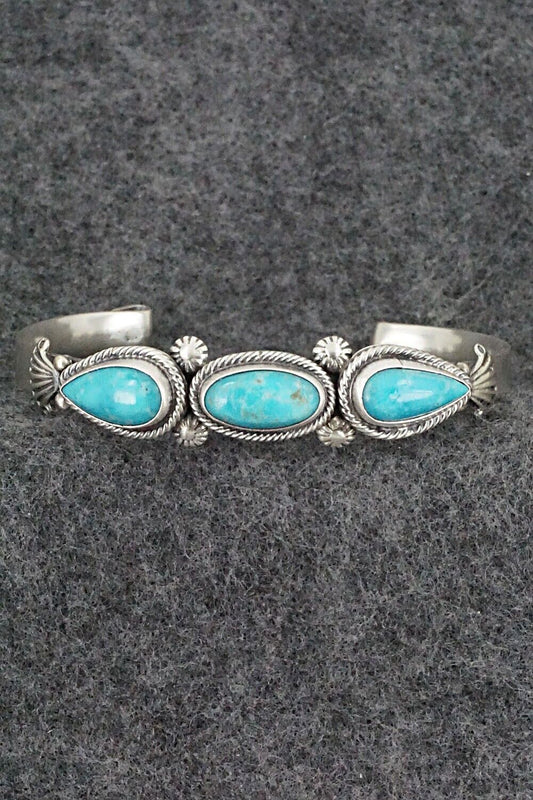 Turquoise & Sterling Silver Bracelet - Bobby Platero