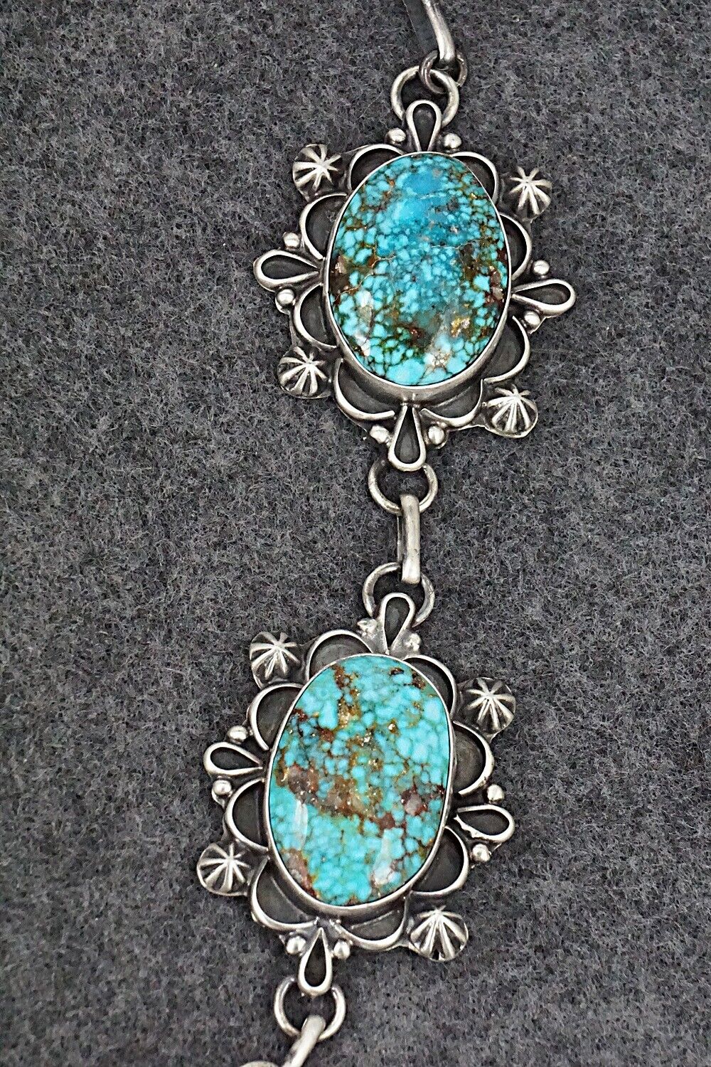 Turquoise & Sterling Silver Necklace and Earrings Set - Bob Becenti